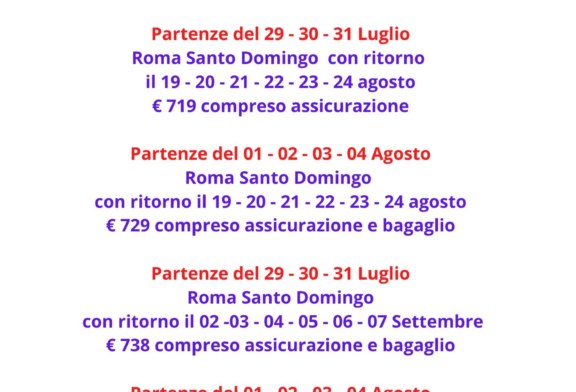 Voli per Santo Domingo Las Americas da Roma