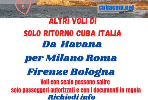 In arrivo altri voli da Cuba per l’europa