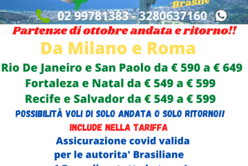 Voli per e da Brasile SI PARTE!