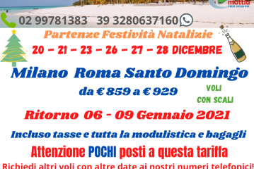 Natale Capodanno a Santo Domingo da Milano e Roma