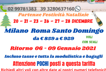 Natale Capodanno a Santo Domingo da Milano e Roma