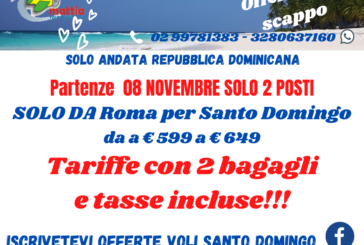 Parti per Santo Domingo da Roma e Milano!