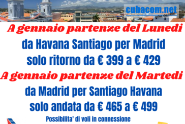 Voli Santiago De Cuba Havana da Madrid