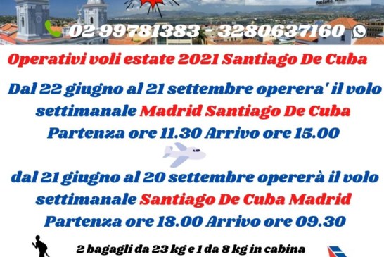 Voli Santiago De Cuba da e per Madrid