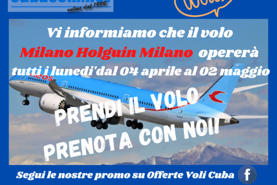 Prenota al volo Milano Malpensa Holguin