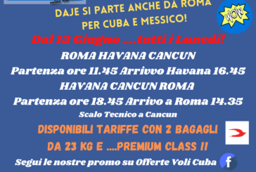 Apertura vendite Roma Havana Cancun prenota con noi miglior tariffa