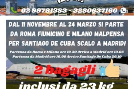 Dal 11 novembre da Roma e Milano Malpensa si vola a Santiago De Cuba