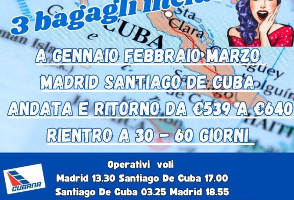 Prenota con noi Madrid Santiago De Cuba con Cubana
